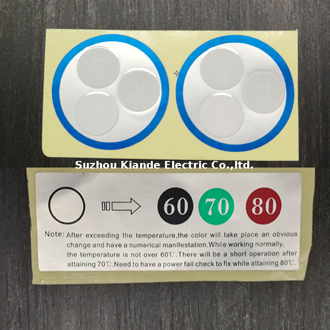 Indicador de temperatura com display de PVC interno para monitoramento de junta de duto compacto 