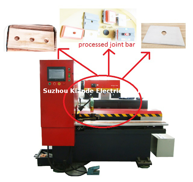 Máquina de processamento automático de junta de barramento para puncionamento e cisalhamento de barramento